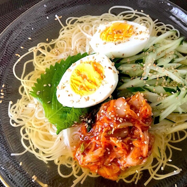 冷麺風そうめん☆夏休みの昼食にも☆変わり素麺